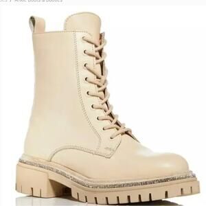 AQUA Women's Aria Rhinestone Trim Ankle Booties Size 7